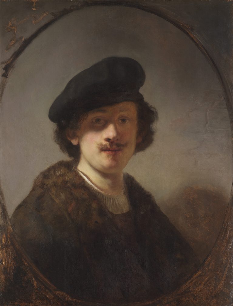 Young Rembrandt self portrait