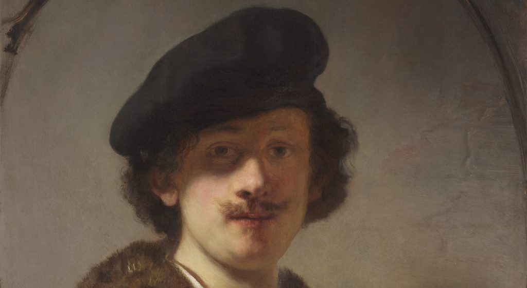 Young Rembrandt self portrait